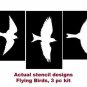 Stencils Flying Birds 3pc kit, DIY Reusable Bird stencils wall decor