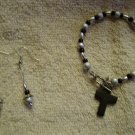 Black & Silver With Cross