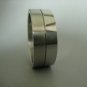 Men's wedding band, dual texture ring, R320
