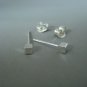 Cube stud earrings for men, silver post earrings, square stud earrings, small stud earrings, EC465