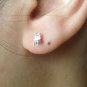 Sterling silver chair stud earrings, EC463