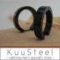 Men's hoop earrings, stainless steel, XL, black, EC194