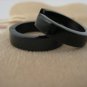 Men's hoop earrings, stainless steel, XL, black, EC194