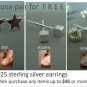 Miniature wrench stud earrings, steel, EC415