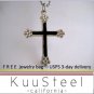 Steel chain necklace with cross 609