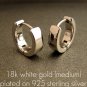 Men's sterling silver hoop earrings, M, silver, E150SW