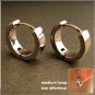 Men's sterling silver hoop earrings, M, silver, E150SW