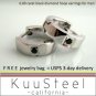 Mens Black Diamond Hoop Earrings - 18K White Gold over 925 sterling silver - Medium (#E151SW)