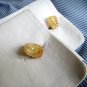 Stone cufflinks set on sterling silver stems