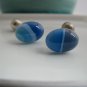 Blue agate cufflinks