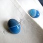 Blue agate cufflinks