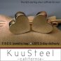 Sterling silver heart shaped cufflinks, 730B