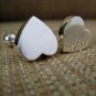 Sterling silver heart shaped cufflinks, 730B