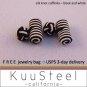 Kuusteel black and white silk knot cufflinks