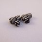 Kuusteel black and white silk knot cufflinks