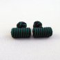 Kuusteel blue green silk knot cufflinks