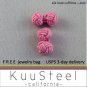 Kuusteel light pink silk knot cufflinks