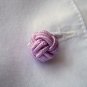 Kuusteel light pink silk knot cufflinks