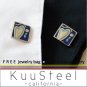 Art deco heart cufflinks