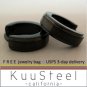 Men's hoop earrings, edgeline huggie hoop earrings, M, black, EC154