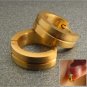 Mens earrings, gold hoop earrings handmade from 18K yellow gold, E001MY
