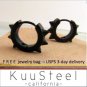 Spike hoop earrings for men &acirc;�� thorn huggie hoop earrings, M, black, EC158