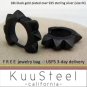 Men's hoop earrings, rocker huggie hoop earrings for guys, M, black, EC153MB