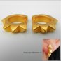 Men's earrings, gold spike thorn hoop earrings, ECE153MY