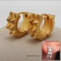 Men's hoop earrings, golden thorn hoop earrings for guys, ECE154MY