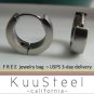 Men's hoop earrings with industrial inspired design EC150