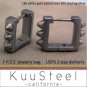 PROMOTION: Sterling Silver Hoop Earrings-18K White Gold Plated-Mens Earrings Square Rock(#E212MW)