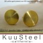 Men's stud earrings, yellow gold fake plug stud earrings, 10mm discs stud earrings, EC420 10MY