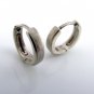 Mens white gold small hoop earrings