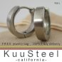 Men's hoop earrings, large stainless steel hoop earrings, EC190