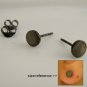 Men's stud earrings handmade from sterling silver, dark grey, flat disc studs, 4205SB