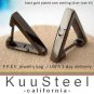 Mens earrings in the shape of triangles handmade from sterling silver, E233SB