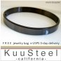 Black stainless steel bracelet for men in oval shape, 660A