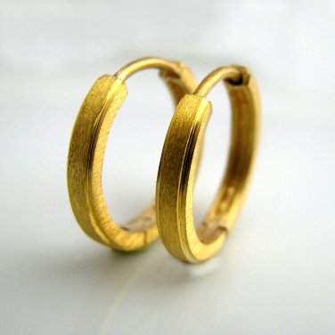 Men S Large Gold Hoop Earrings E004my