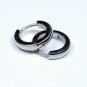 Men's huggie hoop steel earrings, EC134A