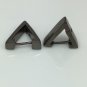 Men's earrings in triangle hoops, S, black, ECE230SB