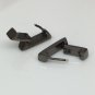 Men's earrings in triangle hoops, S, black, ECE230SB