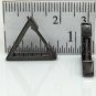 Mens earrings in the shape of triangles handmade from sterling silver, E233SB