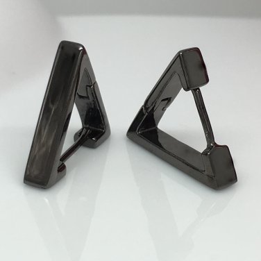Mens earrings in the shape of triangles handmade from sterling silver,  E233SB