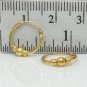 Men's small gold wire hoop earrings, EC545A