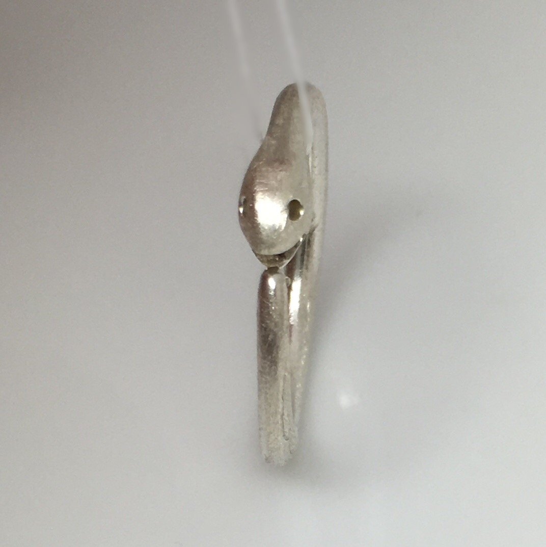 14 gauge earring, ouroboros snake eating tail hoop earring, ECE195N