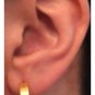 Men's hoop earrings, large matte yellow gold hoops, ECE193MY