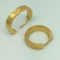 Men's hoop earrings, large matte yellow gold hoops, ECE193MY