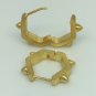 Men's gold spiked hexagon hoop earrings, ECE251MY
