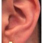 Men's gold spiked hexagon hoop earrings, ECE251MY