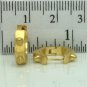 Men's gold spiked hexagon hoop earrings, ECE251MY